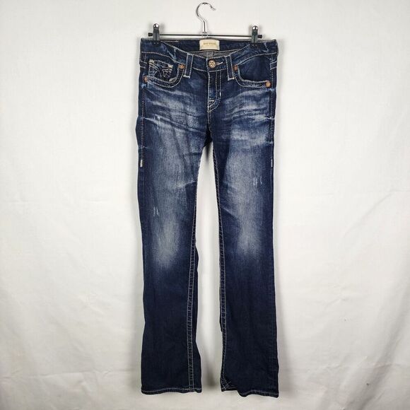 Big Star Jeans Remy Boot Low Rise Fit Western Blue Denim Womens 27L Long Y2K - Picture 1 of 7